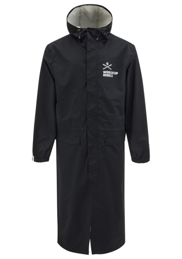 detail Head Race Rain Coat Unisex Black