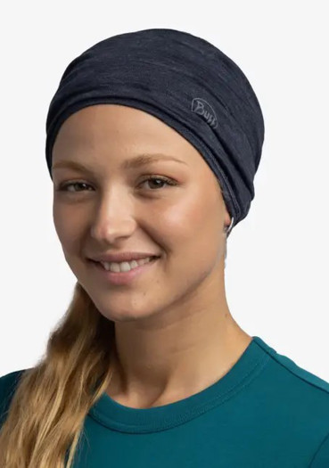 detail Buff Merino Lightweight Solid Night Blue Neckwarmer