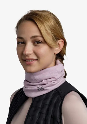 detail Buff Merino Midweight Melange Lilac Sand Neckwarmer 