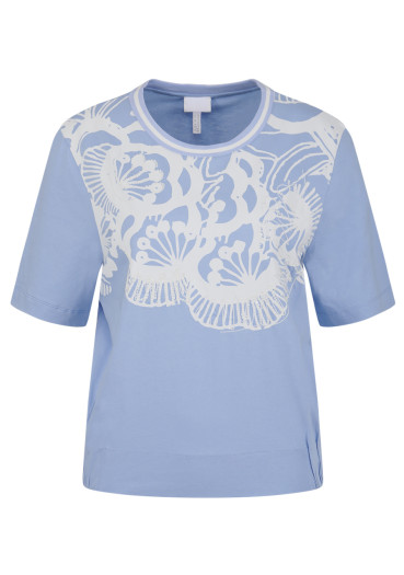 detail Women's T-shirt Sportalm 250198 Blue Marguerite