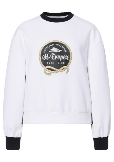 detail Women's sweatshirt Goldbergh Port Sweater White