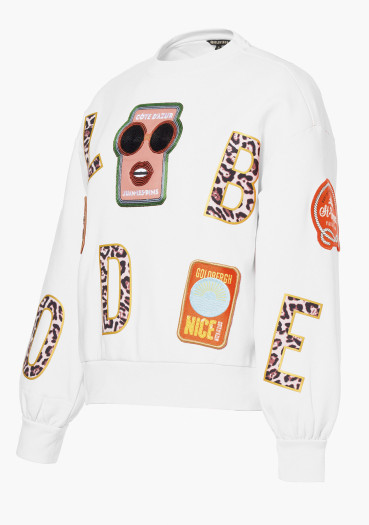 detail Women's sweatshirt Goldbergh Piscine Sweater White