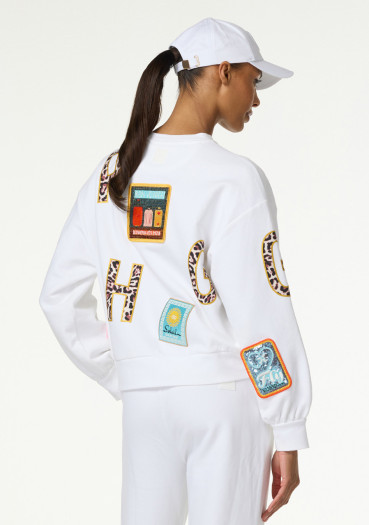 detail Women's sweatshirt Goldbergh Piscine Sweater White