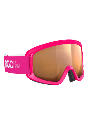 detail Children's ski goggles POC POCito Opsin Fluorescent Pink/Partly Sunny Light Orange