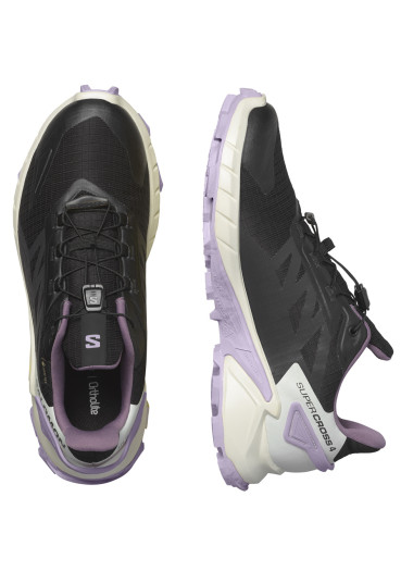 detail Women’s Salomon SUPERCROSS 4 GTX W – Black / Vanilla Ice / Opal Blue