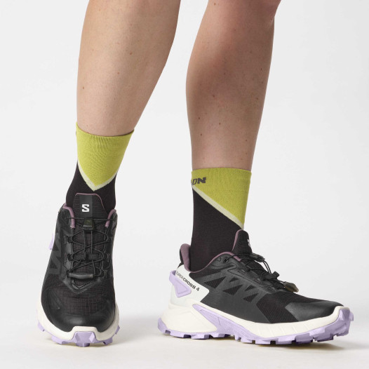 detail Women’s Salomon SUPERCROSS 4 GTX W – Black / Vanilla Ice / Opal Blue