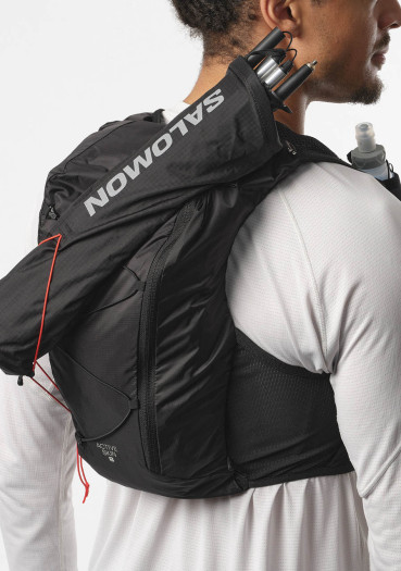 detail Running Vest Salomon Active Skin 8 Set Red Dahlia/High Risk R