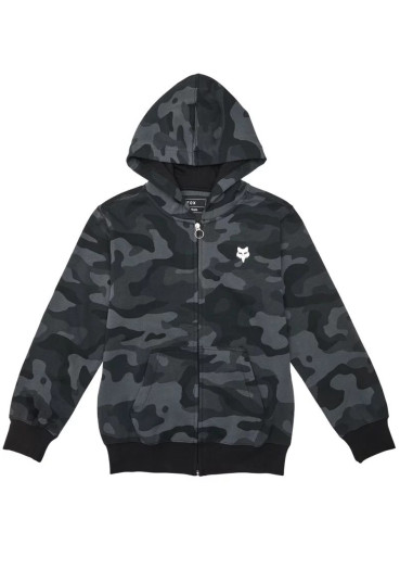 detail Fox Yth Fox Head Camo Flc Zip Black Camo
