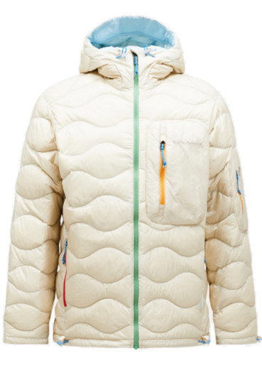 detail Men’s Jacket Peak Performance M Helium Utility Down Hood Jacket – Sand Fog/Vintage