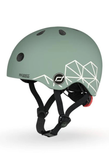 detail Children's Helmet Scoot & Ride Graphic XXS – Green Lines