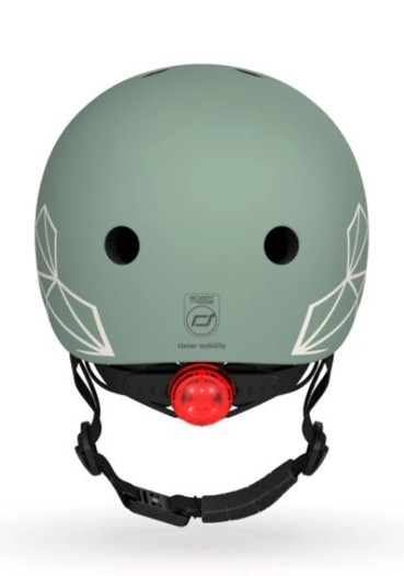 detail Children's Helmet Scoot & Ride Graphic XXS – Green Lines