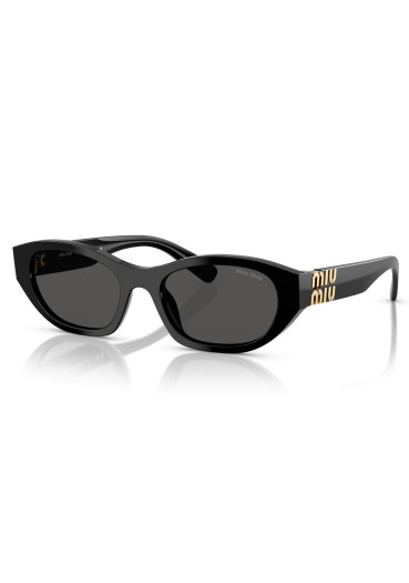 detail Miu Miu 0MU A03S 16K08Z53 – Black / Dark Grey Sunglasses