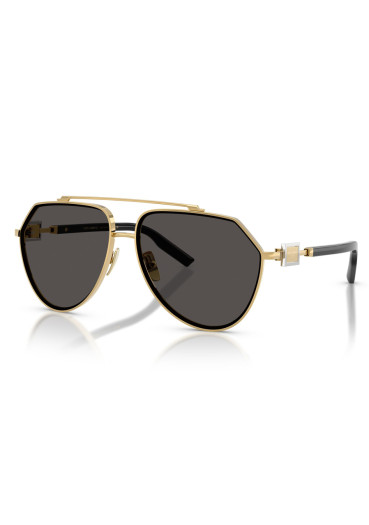 detail Dolce & Gabbana 0DG2315 02/87 62 Sunglasses Gold–Dark Grey