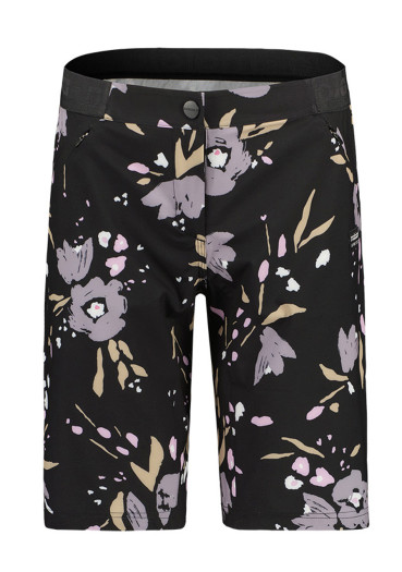 detail Women's Shorts Maloja AnemonaM. Printed – Deep Black Brushflower