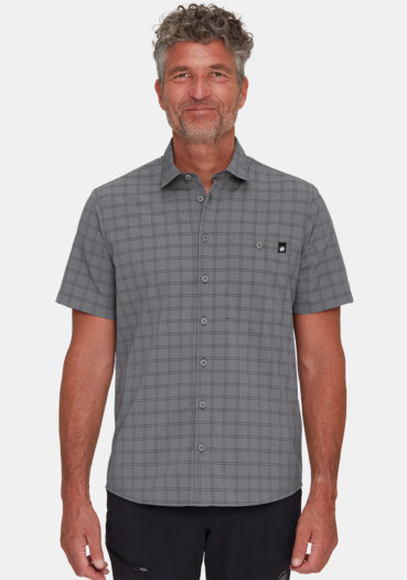 detail Men's shirt Mammut Lenni Shirt Men Steel/Black