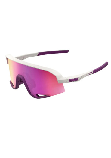 detail 100% Slendale Sunglasses – Matte Chalk / Purple Multilayer Mirror Lens