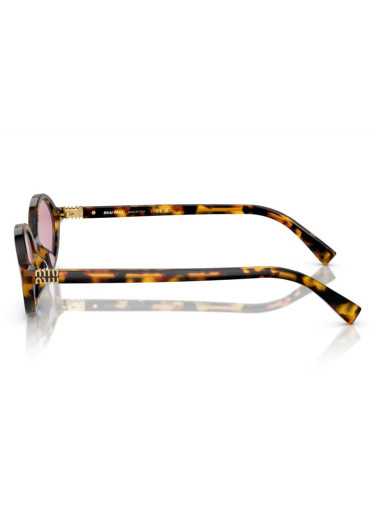 detail Miu Miu MU 04ZS VAU50D50 Sunglasses – Honey Havana/Burgundy