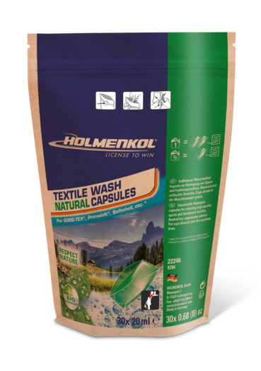 detail Holmenkol Textile Wash Natural Capsules, 30 pcs