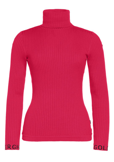 detail Women's Turtleneck Goldbergh Mira Long Sleeve Knit Sweater Italian Rose