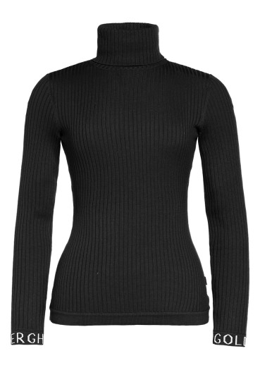 detail Women's Turtleneck Goldbergh Mira Long Sleeve Knit Sweater Black