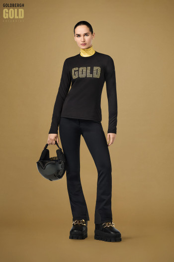 detail Women's Long Sleeve Tee Goldbergh Aurea Black