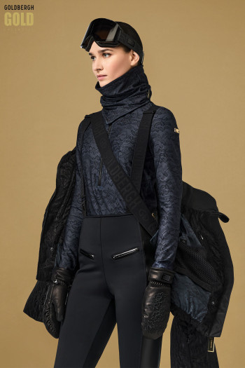 detail Women’s Ski Top Goldbergh Fascino Ski Pully Lace Black