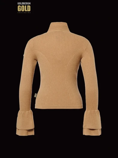 detail Women’s Sweater Goldbergh Fiori Long Sleeve Knit Sweater Caramello