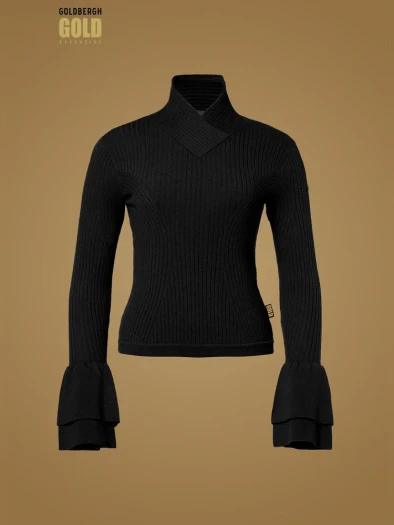 detail Women’s Sweater Goldbergh Fiori Long Sleeve Knit Sweater Black