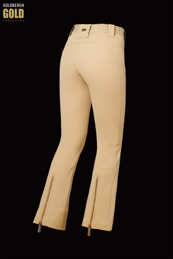 detail Women’s Ski Pants Goldbergh Pippa Gold Long Ski Pants Caramello