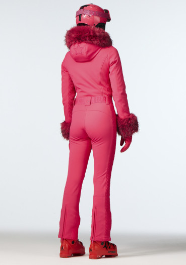 detail Goldbergh Angele Women's Ski Suit Faux Border Italian Rose