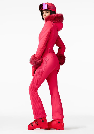 detail Goldbergh Angele Women's Ski Suit Faux Border Italian Rose
