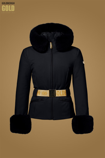 detail Goldbergh Prezioso Ski Jacket Faux Borde Black – Women’s Jacket