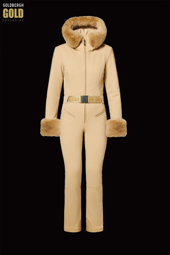 detail Goldbergh Vita Ski Suit Faux Border Caramello – Women’s Jumpsuit
