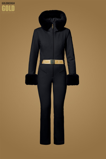 detail Goldbergh Vita Ski Suit Faux Border Black – Women’s Jumpsuit