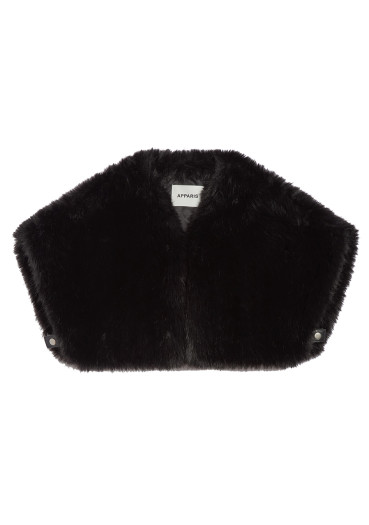 detail Women's coat APPARIS Devin Sable Shrug Noir