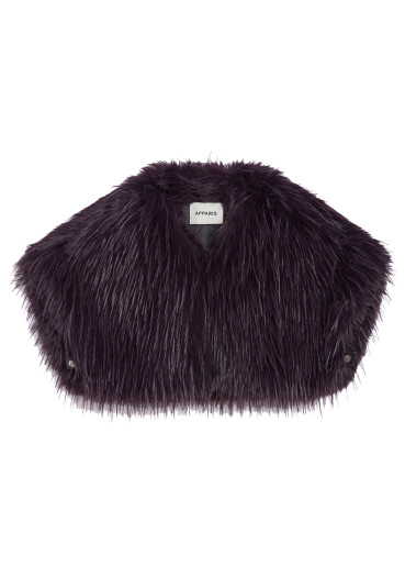 detail Women's coat APPARIS Devin Shrug Midnight