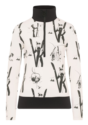 detail Women's sweatshirt Toni Sailer Wieka Print W First Layer Bright White 201
