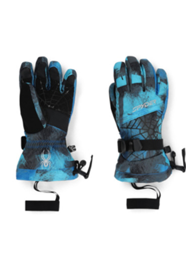 detail Spyder 38F145401-CBC Overweb Gloves, Cobalt Block Camo