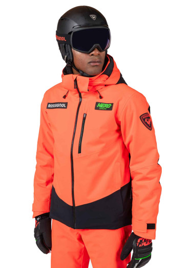 detail Men's jacket Rossignol-HERO BLACKSIDE INSULATED JKT-NEON RED