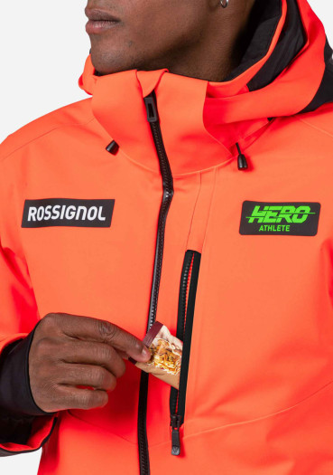 detail Men's jacket Rossignol-HERO BLACKSIDE INSULATED JKT-NEON RED