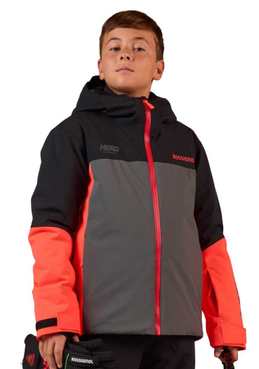 detail Children's jacket Rossignol-JR HERO LARGE INSULATED JKT-BLACK