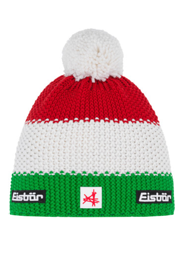 detail Men's cap Eisbär-Star Pompon MÜ SA-electric-white-ketchup