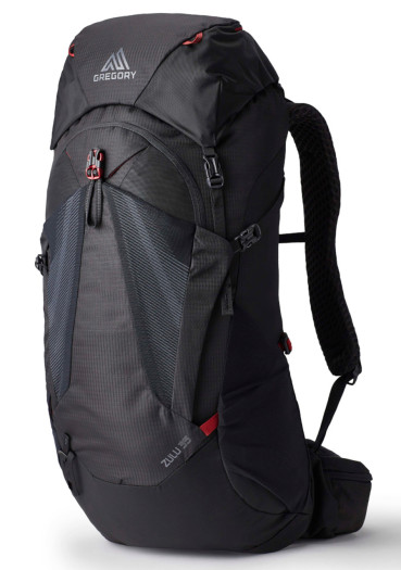 detail Backpack Gregory Zulu 35 3.0 Volcanic Black