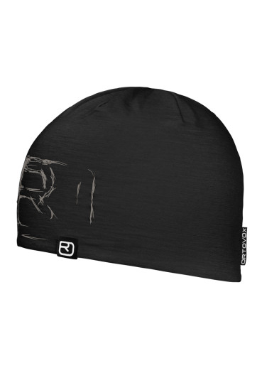 detail Ortovox 120 Tec Logo Beanie Black Raven