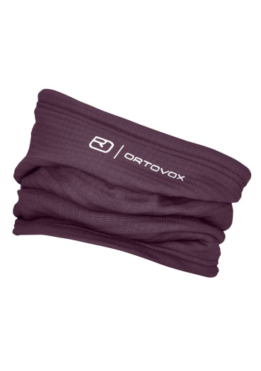 detail Ortovox Fleece Grid Neckwarmer Dark Wild Berry