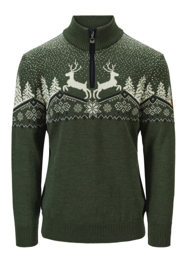 detail Men's Dale of Norway Dale Christmas Masc Sweater Loden Offwhite Navy