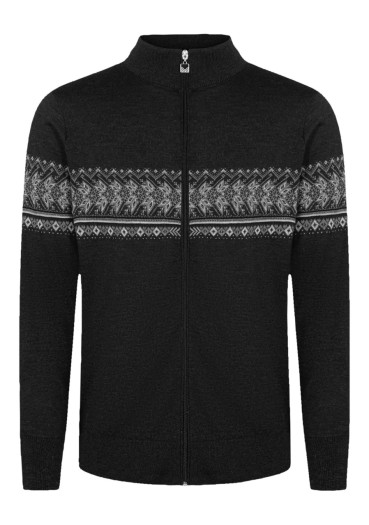 detail Men's sweater Dale of Norway Hovden Masc Jacket Darkcharcoal Lightcharcoal