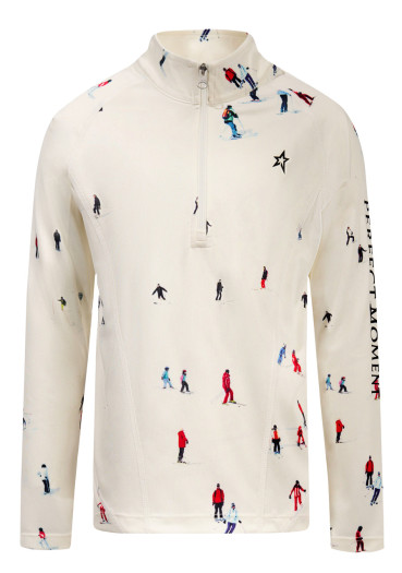 detail Children's thermal shirt - Perfect Moment Thermal Half Zip Dede Ski Print