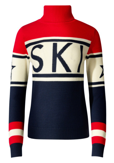 detail Women's sweater - Perfect Moment Schild Sweater Red/Navy