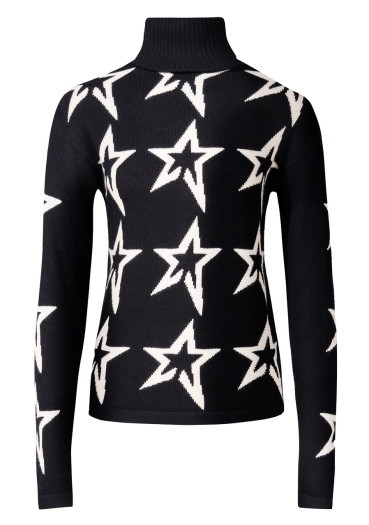 detail Women's sweater - Perfect Moment Star Dust Sweater Black/Snow White